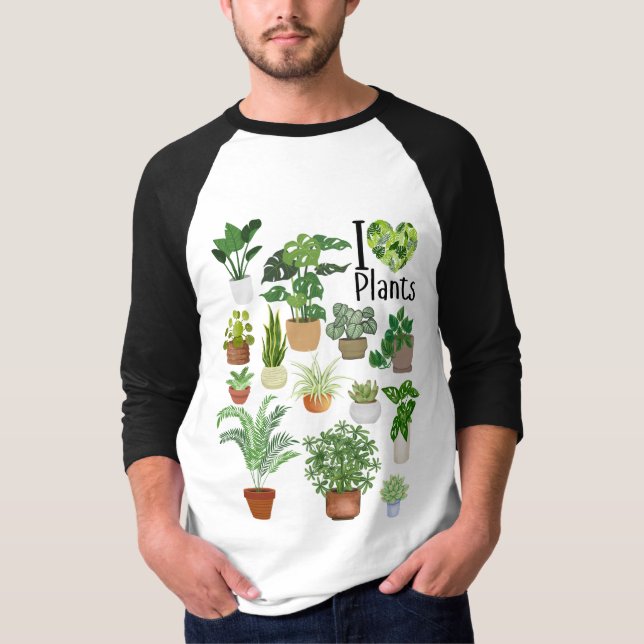 Ich liebe Pflanzen T-Shirt (Vorderseite)