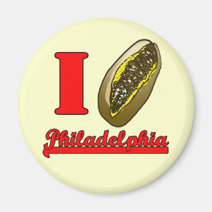 Ich liebe Philly Cheesesteaks Kühlschrank Magnet