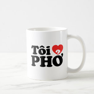Ich liebe Pho (Töi ❤ PHỞ) Vietnamesische Sprache Tasse