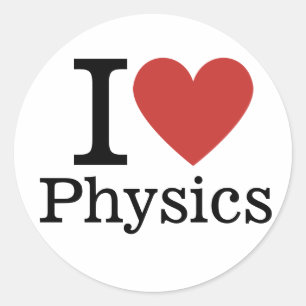 Ich ❤️ Liebe Physik für Studenten/Fakultät Runder Aufkleber
