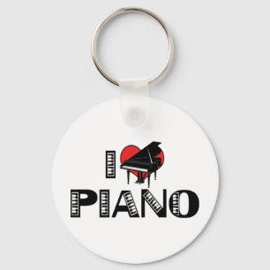 Ich liebe Piano Schlüsselanhänger