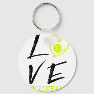 Ich liebe Pickleball lustiger Pickle Ball  Schlüsselanhänger