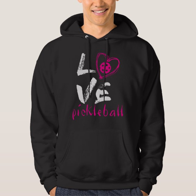 Ich liebe Pickleball Lustiges Pickle Ball für Spie Hoodie (Vorderseite)
