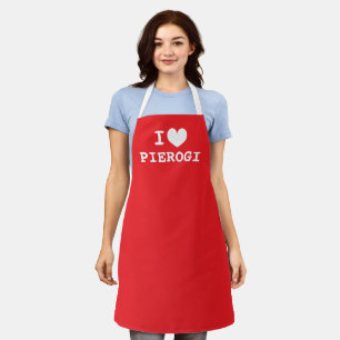 Ich liebe Pierogi Polnische Küche Küchenschürze Schürze