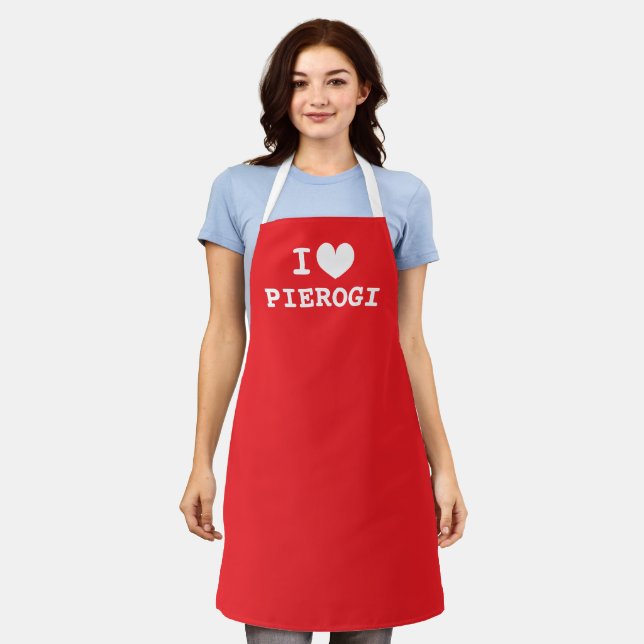 Ich liebe Pierogi | Polnische Küche Küchenschürze Schürze (Getragen)