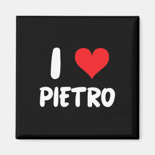 Ich liebe Pietro - Herz - Name Magnet