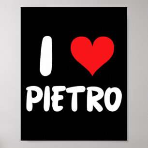 Ich liebe Pietro - Herz - Name  Poster