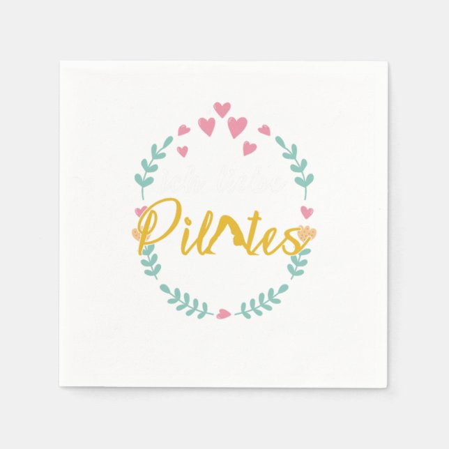 Ich liebe Pilates Entspannungs-Muskeltraining Gesc Serviette (Vorderseite)