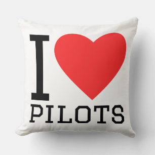Ich liebe Piloten Kissen