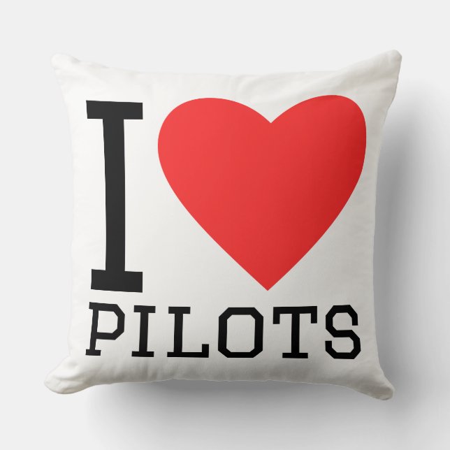Ich liebe Piloten Kissen (Vorderseite)
