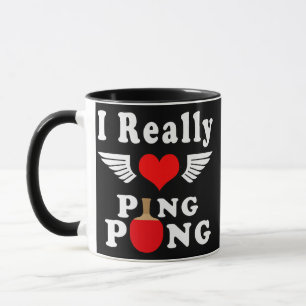 Ich Liebe Ping Pong Tischtennis  Tasse