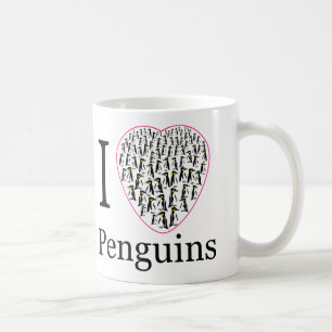 Ich Liebe Pinguine rosa Herzklopfen Tasse