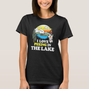 Ich Liebe pinkeln im Sommerurlaub am See Schwimmen T-Shirt