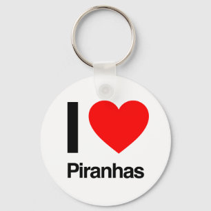 ich liebe Piranhas Schlüsselanhänger