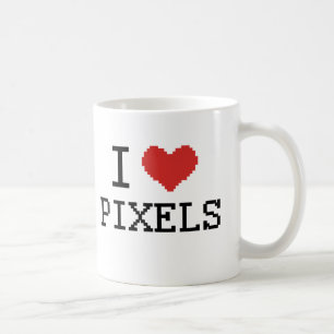 Ich liebe Pixel / Ich mag Pixel Tasse