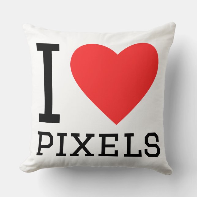 Ich liebe Pixel Kissen (Vorderseite)