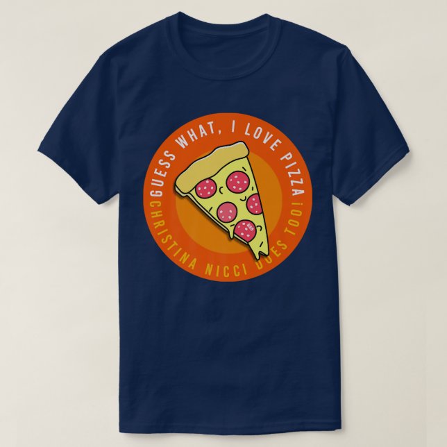 Ich Liebe Pizza 888 T-Shirt (Design vorne)