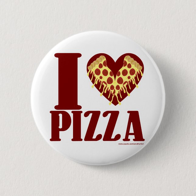 Ich liebe Pizza Button (Vorderseite)