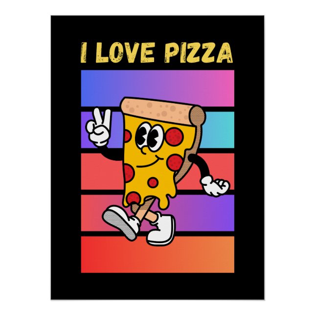 Ich Liebe Pizza. Poster (Vorderseite)