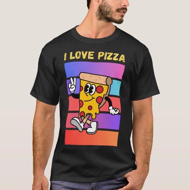 Ich Liebe Pizza. T-Shirt (Vorderseite)