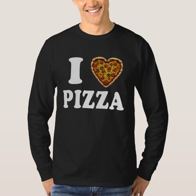 Ich liebe Pizza T-Shirt (Vorderseite)