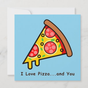 Ich liebe Pizza...und dich Lustige Palentine's Day Karte