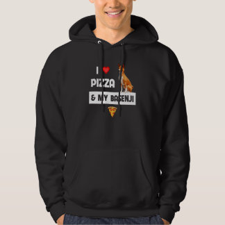 Ich liebe Pizza und mein Basenji-Hundebesitzer Pep Hoodie
