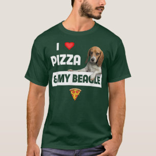 Ich Liebe Pizza und mein Beagle Hund Eigentümer Pe T-Shirt