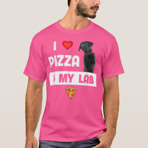 Ich Liebe Pizza und mein schwarzer Lab Hund Pepper T-Shirt