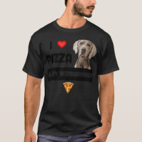 Ich Liebe Pizza und mein Weimaraner Hund Pepperoni