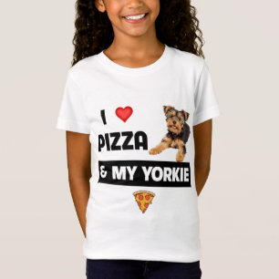 Ich Liebe Pizza und mein Yorkie Dog Pepperoni York T-Shirt