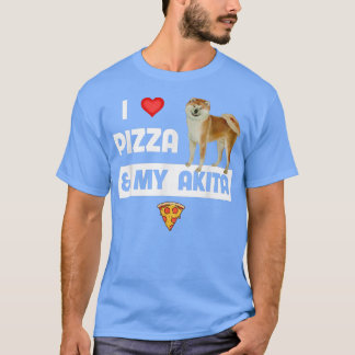 Ich Liebe Pizza und meine Akita Hunde Eigentümer P T-Shirt