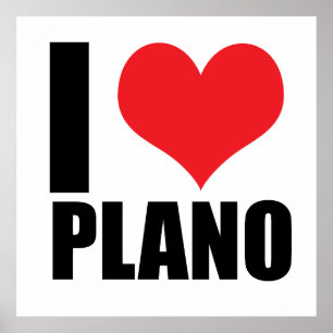 Ich liebe Plano Poster