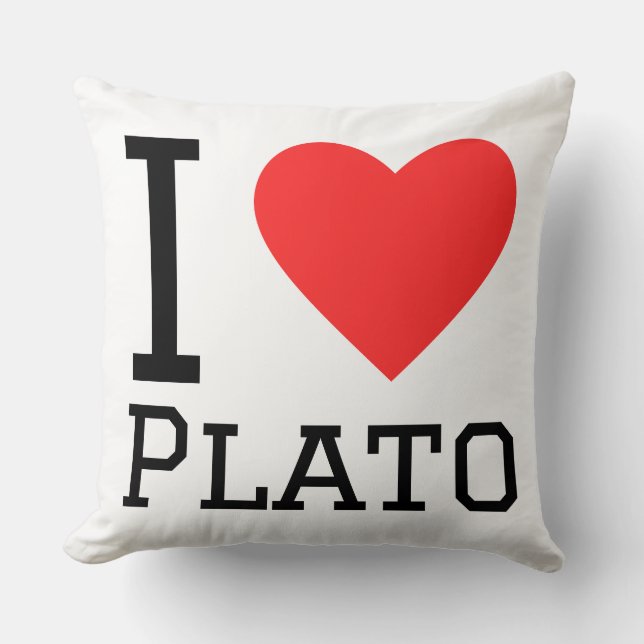 Ich liebe Platon  Kissen (Vorderseite)