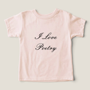 Ich Liebe Poetry Kleinkind's T - Shirt (Cream & Bl