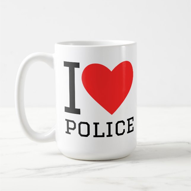 ich liebe Polizei Kaffeetasse (Links)