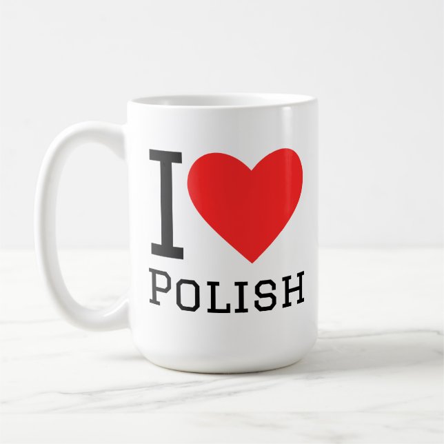 Ich liebe Polnisch Kaffeetasse (Links)