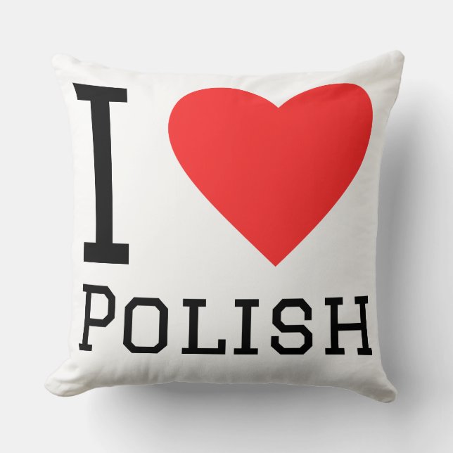 Ich liebe Polnisch Kissen (Vorderseite)
