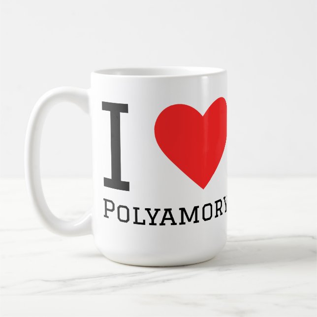 Ich liebe Polyamorie  Kaffeetasse (Links)