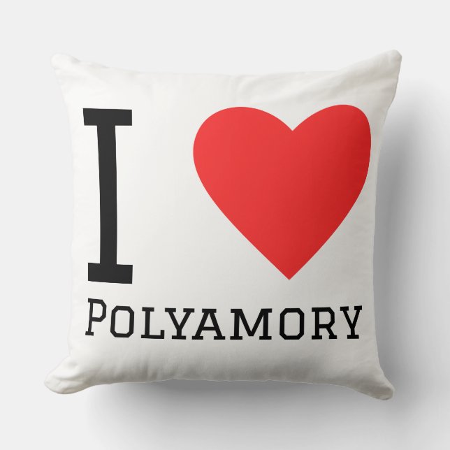 Ich liebe Polyamorie Kissen (Vorderseite)