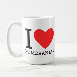Ich liebe Pomeranian Kaffeetasse