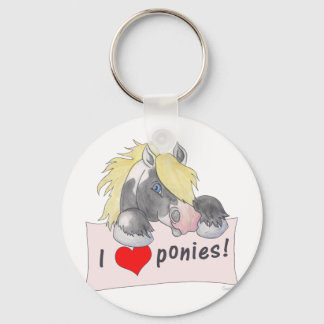 Ich Liebe Ponies! Schlüsselanhänger