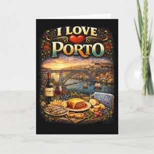 Ich liebe Porto Feiertagskarte