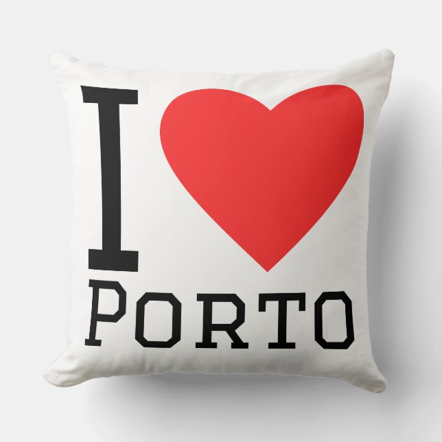 Ich liebe Porto  Kissen (Vorderseite)