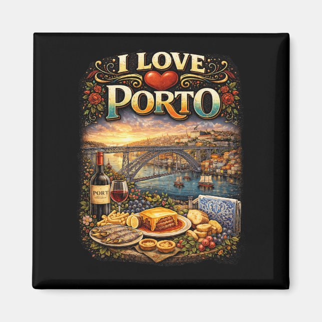 Ich liebe Porto Magnet (Vorne)