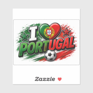 ICH LIEBE PORTUGAL Fan   Portugiesischer Stolz Fuß Aufkleber