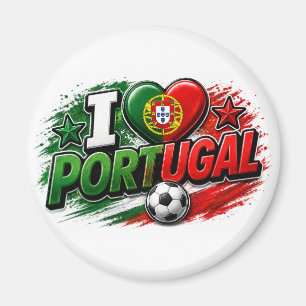 ICH LIEBE PORTUGAL Fan Portugiesischer Stolz Fuß Magnet
