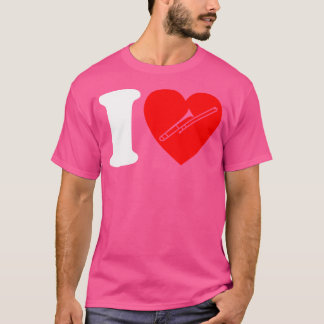 Ich liebe Posaunen-Marsch-Band-Orchester Posaunist T-Shirt