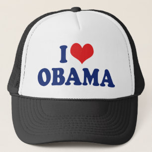 Ich liebe Präsident Obama Truckerkappe