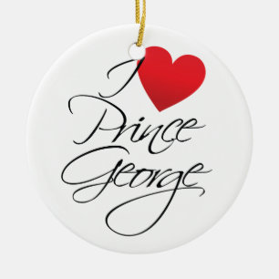 Ich Liebe Prinz George, Rotes Herz Keramikornament